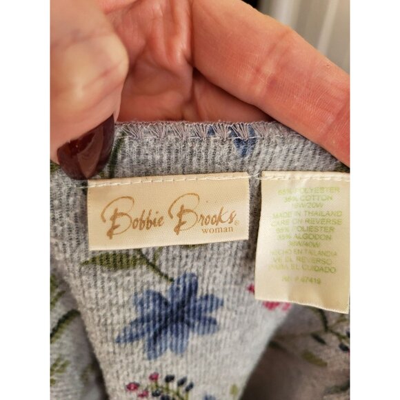 Bobbi Brooks Vintage 90s 00s Ribbed Floral Layered Look Tunic 18/20 Cottage - Picture 7 of 7